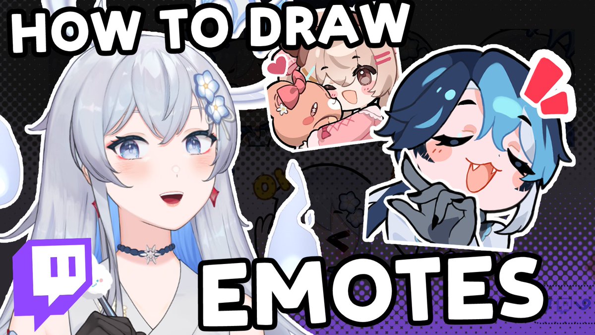 glaciavt's tweet image. how to draw and get inspo for your own Twitch emotes! a thread: 🧵