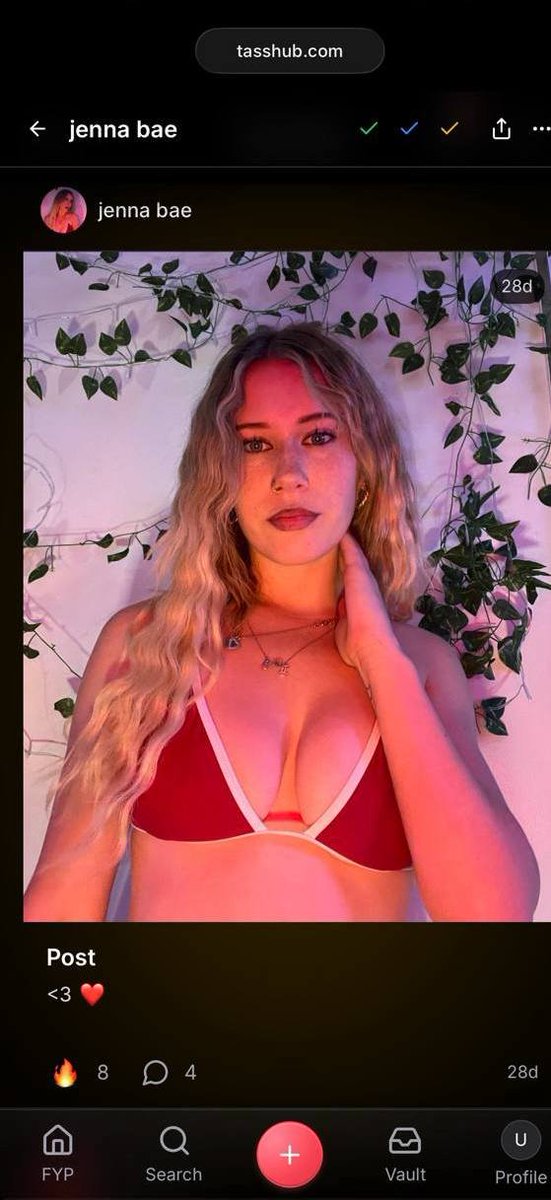 ✨ Ladies Of Tasshub ✨
Say hello to Jenna, one of the very first creators to join the platform.
She embodies what Tasshub is all about: bold, confident, and undeniably sexy.

Stay tuned as we celebrate the women making Tasshub what it is. 💋
#LadiesOfTasshub #Tasshub