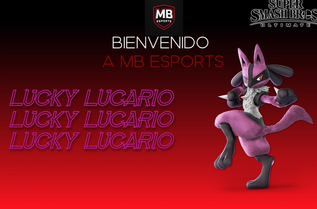 🚨 Un nuevo luchador se acerca 🚨

Hoy le damos una cálida bienvenida al jugador Lucky Lucario, quien se une a la familia de MB Esport.🦊👊🏻

Con sus combos increíbles y esfuerzo, no dudamos de que dejará huella en la competencia.

💙¡Adelante, <a href="/tails224/">✨ Lucky Lucario ✨</a>!
#MBEsport #SmashBros ♥️🖤