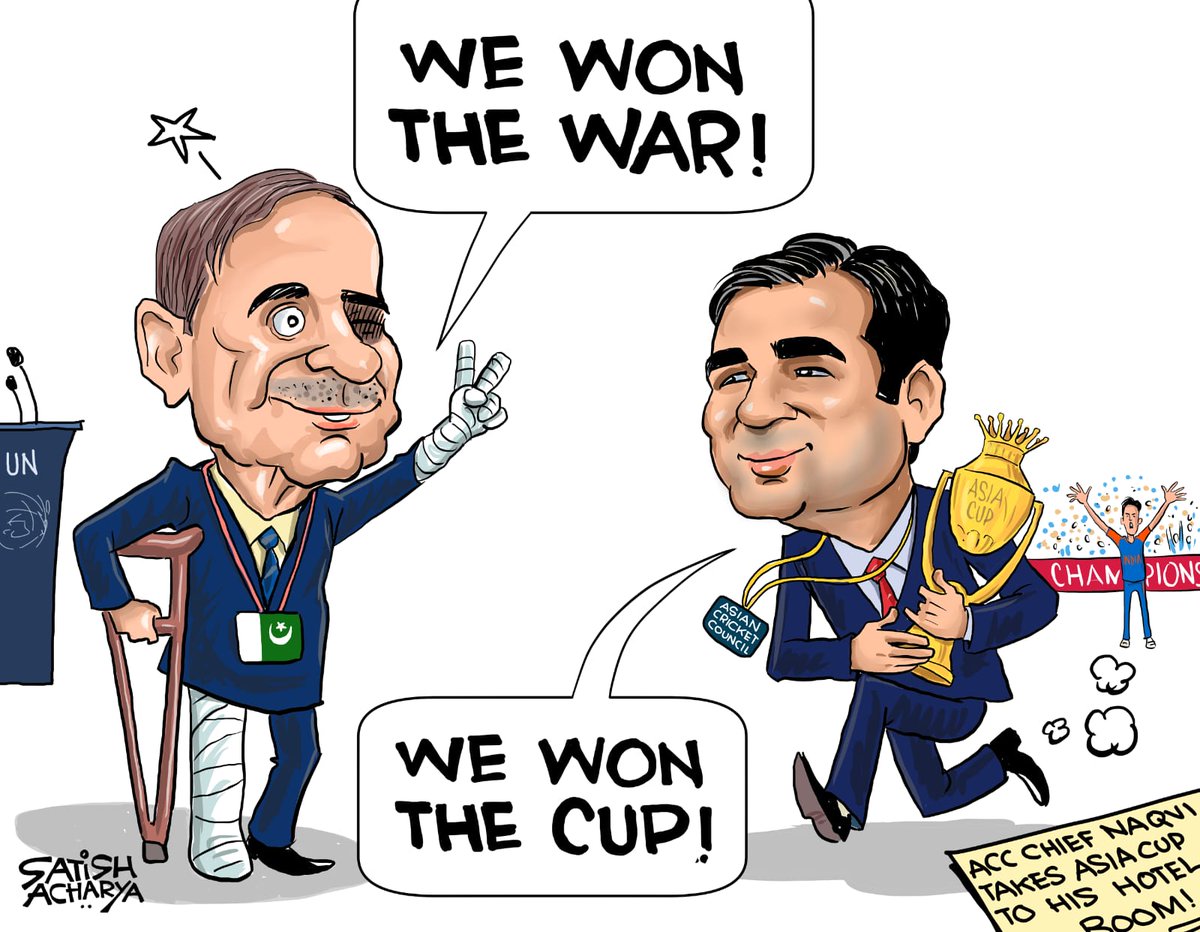 satishacharya's tweet image. ACC chief Naqvi takes the Asia Cup to his hotel room after India refused to receive the cup from him.  #INDvsPAK #Pakistan