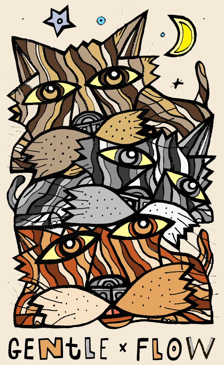 BuddaKats1's tweet image. Gentle paws, steady heart. This one’s all about flow. 🌙✨
#GentleFlow #BuddaKats #FelineCalm #CatArtMagic #PeacefulPaws