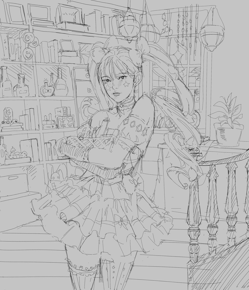 Arichoco__'s tweet photo. اشتركت في تحدي رسم يومي لثيمات معينة وهذي اكثر رسمة راضية عليها للحين
ثيم witch’s bookshop https://t.co/HJyOHJa8Xt