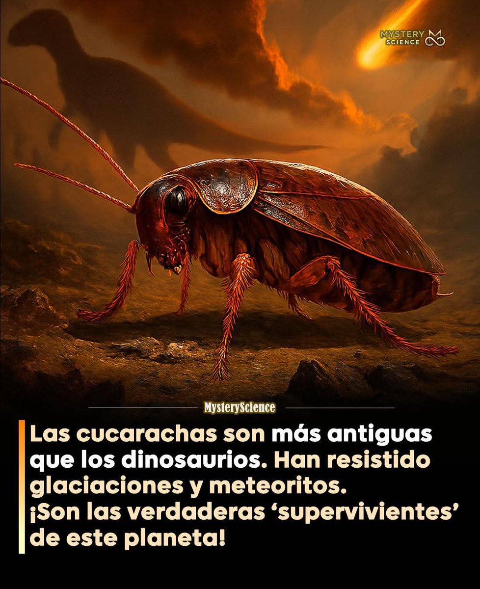 susana_bozzo's tweet photo. 🌍🪳 Si la Tierra fuera una serie, las cucarachas serían las únicas que salen en TODAS las temporadas. 📺
Sí, esas pequeñas criaturas que muchos intentamos evitar, llevan en la Tierra más de 300 millones de años, existen desde mucho antes
#cienc https://t.co/lwIlj5BdKC