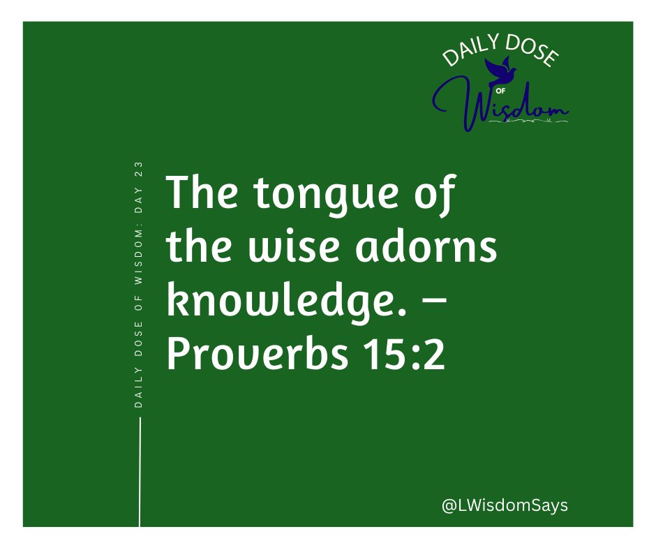 LWisdomSays's tweet image. “When wisdom speaks, understanding becomes attractive. But the words of the fool make their ignorance look laughable.” Proverbs 15:2 TPT #wisdom #transforms #intelligence #looksmart #wearwisdom