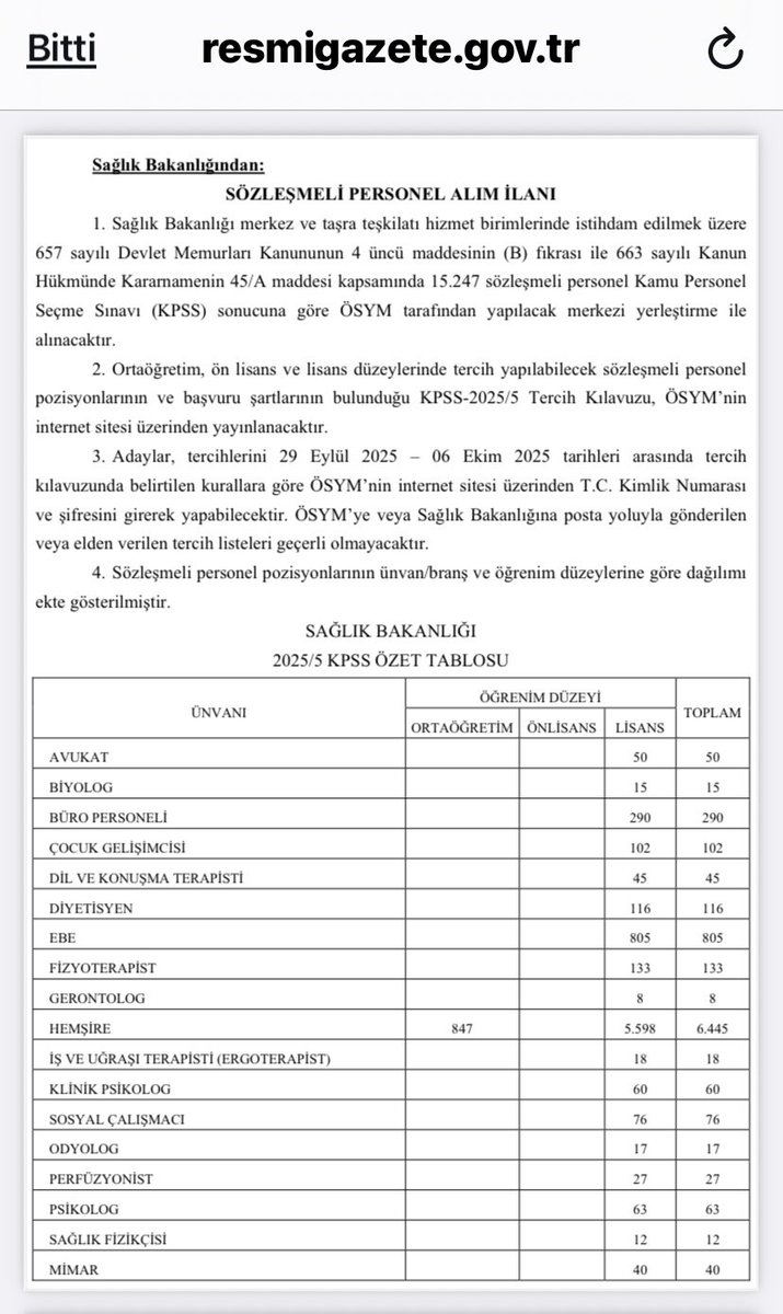 Yine değişen bir şey yok🥹
resmigazete.gov.tr/ilanlar/eskiil…