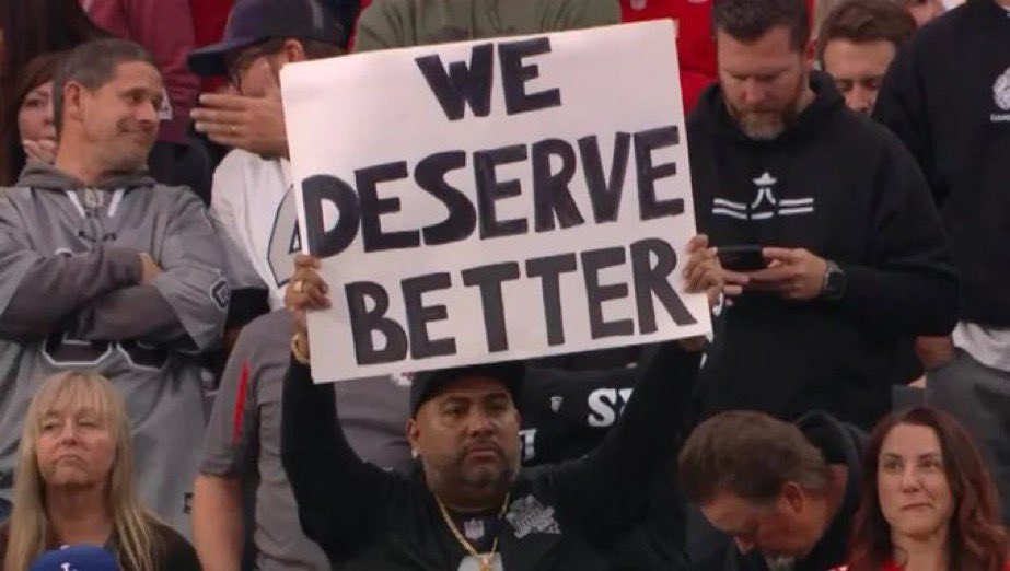 <a href="/Raiders/">Las Vegas Raiders</a> We deserve better.🏴‍☠️🙏🏾

#RaiderNation
