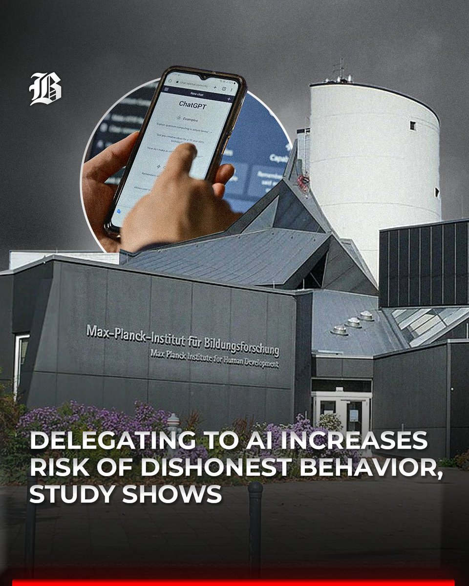 BarlamanToday's tweet image. A study led by the Max Planck Institute for Human Development has found that people are more likely to act unethically when delegating tasks to artificial intelligence.

#PlanckPlanckInstitute #AI #AISystem #AIDanger