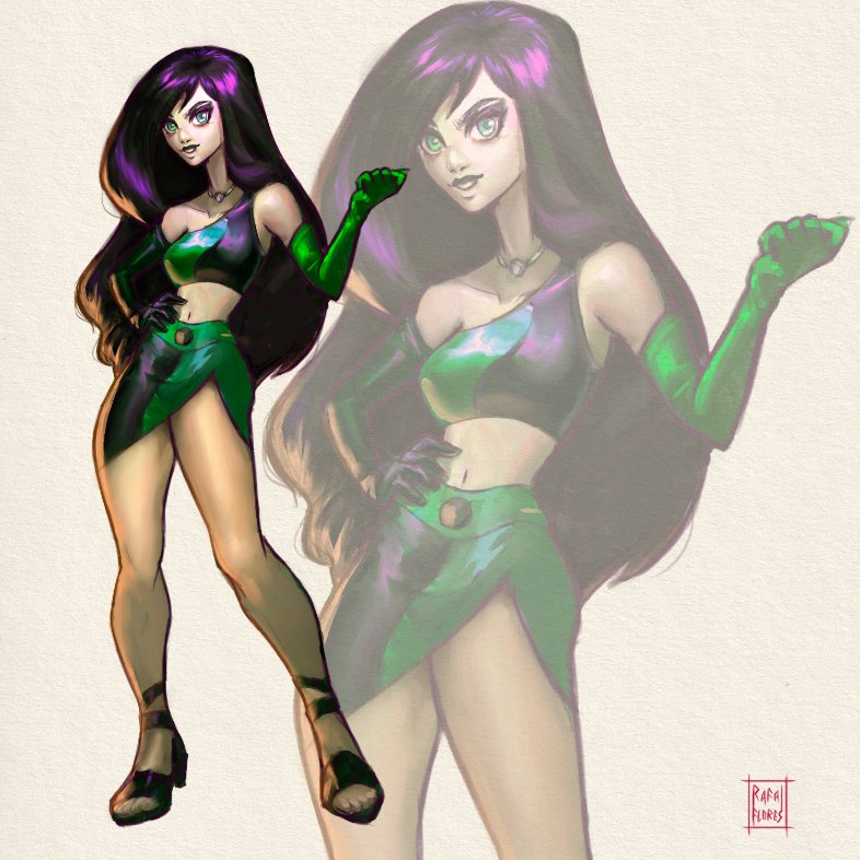 Shego from Kim Posible, Dress Version  
#fanart #kimpossible