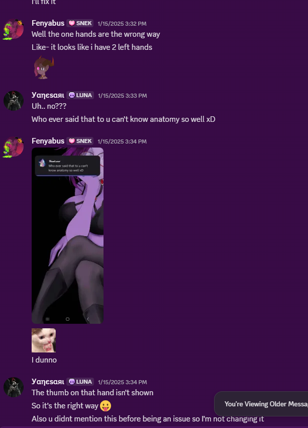 FenFenToasT's tweet photo. @SakuraRosaVT eventually i got uncomfortable with the lack of communication and the unwillingness to fix the mistakes i pointed out, i felt the need to seek out a new comission. in doing so she proceeded to complain in my dms. https://t.co/Y5Tx1tqwVm