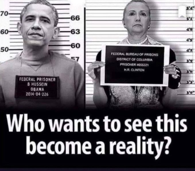 How happy would you be if Obama &amp; Hillary went to jail?