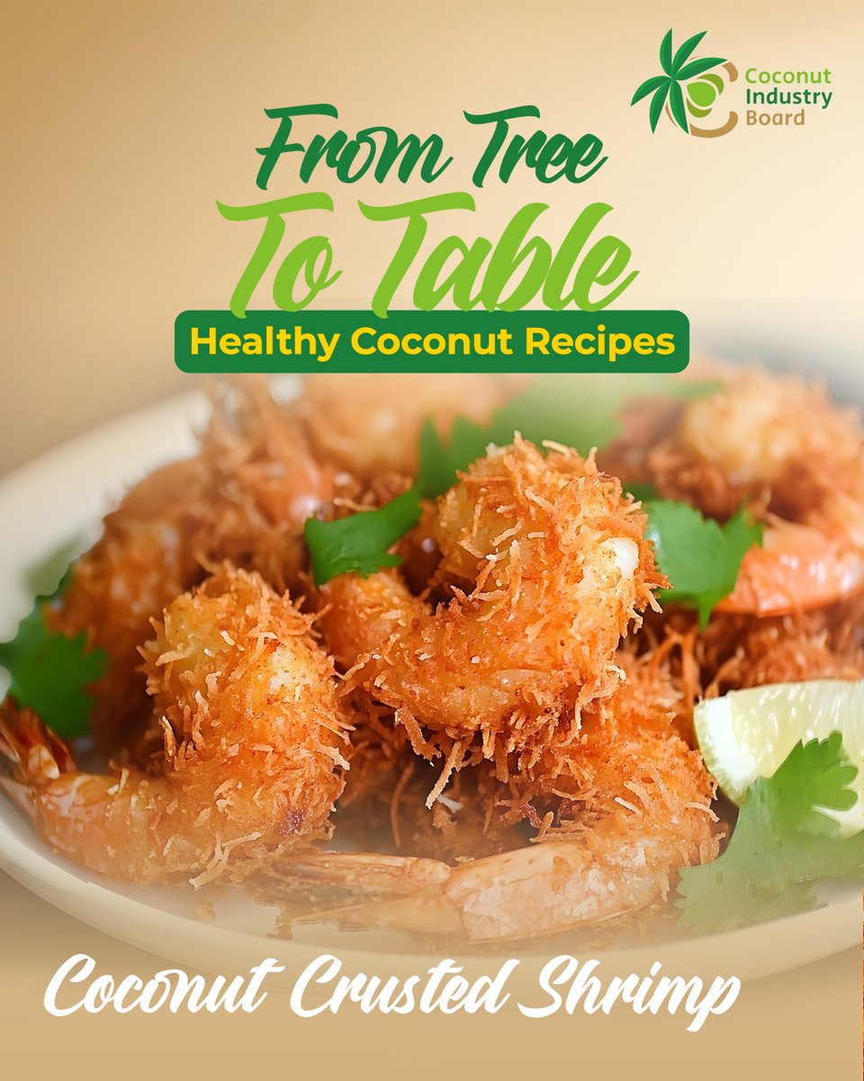 JISNews's tweet photo. Bring the flavors of the Caribbean to your kitchen with Coconut Crusted Shrimp!
Quick, flavorful, and packed with island vibes! Serve with your favorite dipping sauce and enjoy a taste of Jamaica at home. ๐ฏ๐ฒ
#CoconutRecipes #FromTreeToTable #CoconutStrong
#CaribbeanFlavors #MadeInJamaica #HealthyEating
#TheCoconutCollective #IslandCuisine #SeafoodDelights