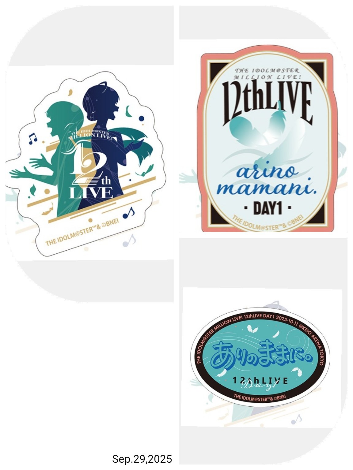 ミリオンライブ  公式トレーディングステッカー　まとめ売り THE IDOLM@STER MILLION LIVE! 11thLIVE 公式トレーディング