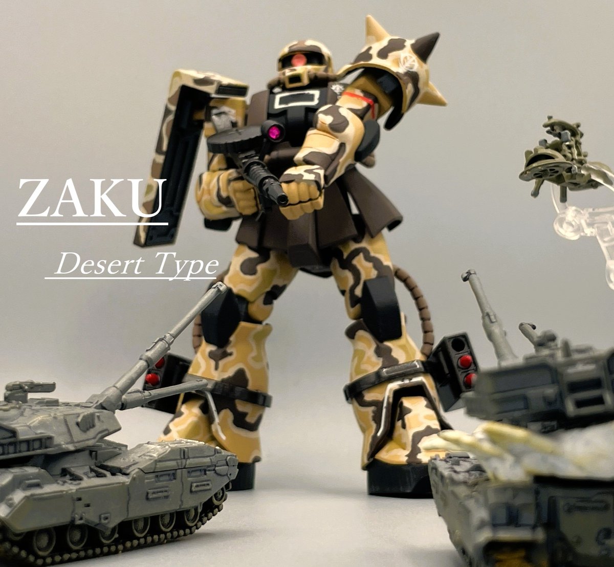 CAMPLABASE's tweet image. 【旧HGUC】ザク・デザートタイプ【筆塗り全塗装】
#ザク #旧キット #HGUC #デザートカラー #筆塗り #GUNSTA #ガンスタ #ジオラマ　
GUNSTAにて投稿中！！見て下さいヾ(≧▽≦)ﾉ✨✨