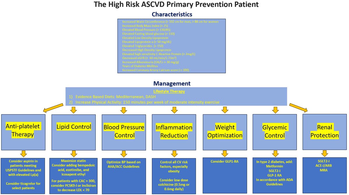 Our recent publication in AJPC <a href="/ASPCardio/">ASPC</a> highlights the new paradigm of high-risk primary prevention and current clinical trials examining this patient population.
sciencedirect.com/science/articl…

We can no longer dichotomize patients into primary and secondary prevention. In the