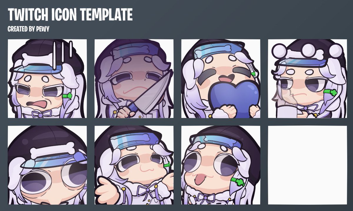 ➶───────────────➴   Emotes commission for @.SkyCloverVT  ✧ tyyy!   ➶───────────────➴
#emote #twitch