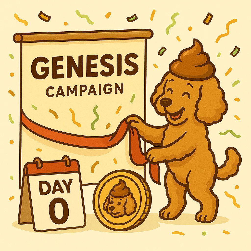 🔥 Genesis kicks off NOW.
Alpha OG sign-ups open (100 spots).
First wave gets the bonuses, the glory, the airdrops. 💩✨

👉 Join the movement:
x.com/originalpoopdl…

TG - t.me/PoopdleCoin

#Poopdle #Poopmunity #MemeCoin #Solana #Airdrop
