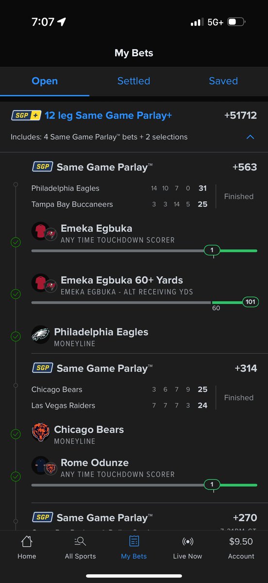 Michael_Pucci11's tweet photo. @br_betting @chaddr01 @DKSportsbook @chaddr01 is my boy and our league started doing this after he hit that bet were now 9/12 today! LFG boys! https://t.co/Xtg8w7hPME