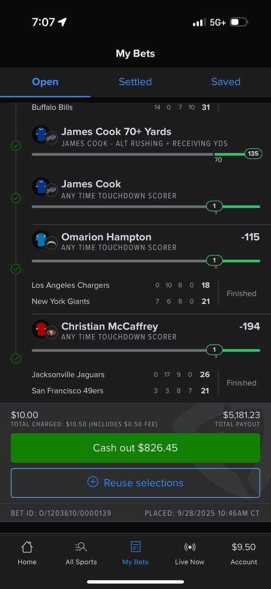 Michael_Pucci11's tweet photo. @br_betting @chaddr01 @DKSportsbook @chaddr01 is my boy and our league started doing this after he hit that bet were now 9/12 today! LFG boys! https://t.co/Xtg8w7hPME