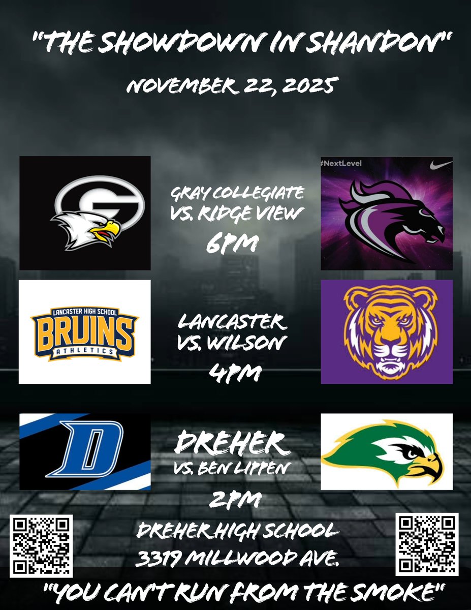 🧨🧨The Showdown in Shandon🧨🧨
🏀1 vs. 2 To Start the Season🏀
🏀3 Games....25+College Recruits🏀
⬇️Click the Link below for Tickets⬇️
eventbrite.com/e/the-showdown…
