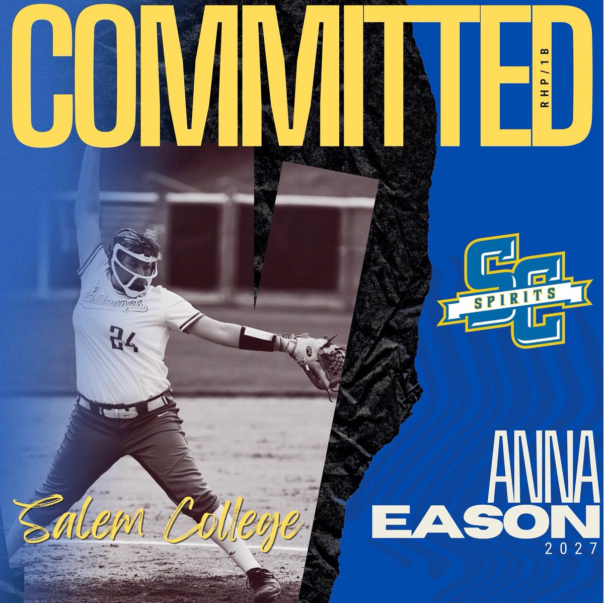 Big news! Committed to Salem College to play softball in 2027. I am so excited for this opportunity. Thanks so much to <a href="/rcarriker3/">@rcarriker3</a> Can’t wait to be a Spirit!
@salemsoftball @salemcollege @firecrackersnchearn #committed #committed2027 #softballpitcher #softballpitcher2027