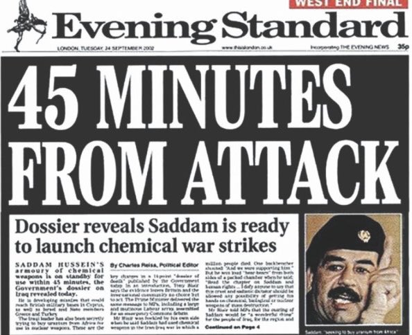 Tony Blair is the last person you’d call on to bring peace to the Middle East.

Recall how his fraudulent‘Blair Dossier’ — amplified by most western media —  compelled the UK, US &amp; Australia into a bloody invasion &amp; war, all grounded on fake intelligence saying Iraq had WMD