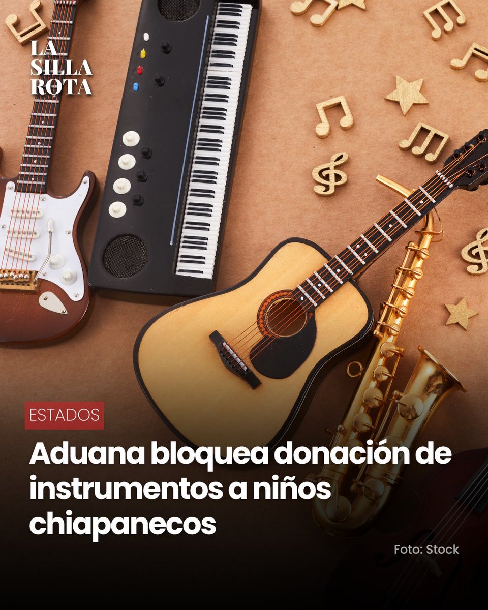 La aduana mexicana retuvo un lote de 50 instrumentos musicales donados desde Suiza a la asociación Youth Sinfonietta de Chiapas, entre ellos violines de laudero, flautas y clarinetes, y amenazó con destruirlos. Las autoridades piden documentos prácticamente imposibles de