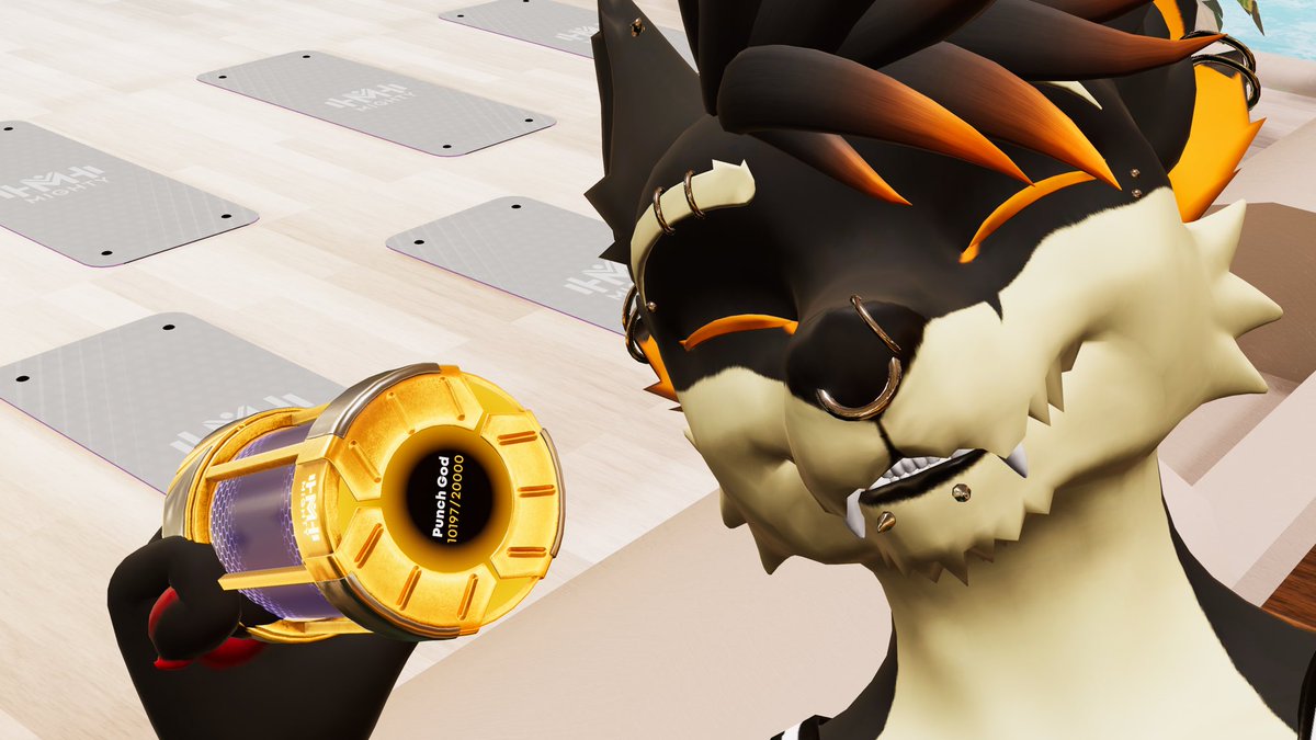 I am having way too much fun at <a href="/TheMightyGym/">The Mighty Gym - VR Fitness World</a>. I sometimes forget that I'm exercising! If I keep this up, I'll DEFINITELY hit my goal by MFF.

Cardio workouts are definitely my favorite. Specifically the boxing one. (If you couldn't tell)