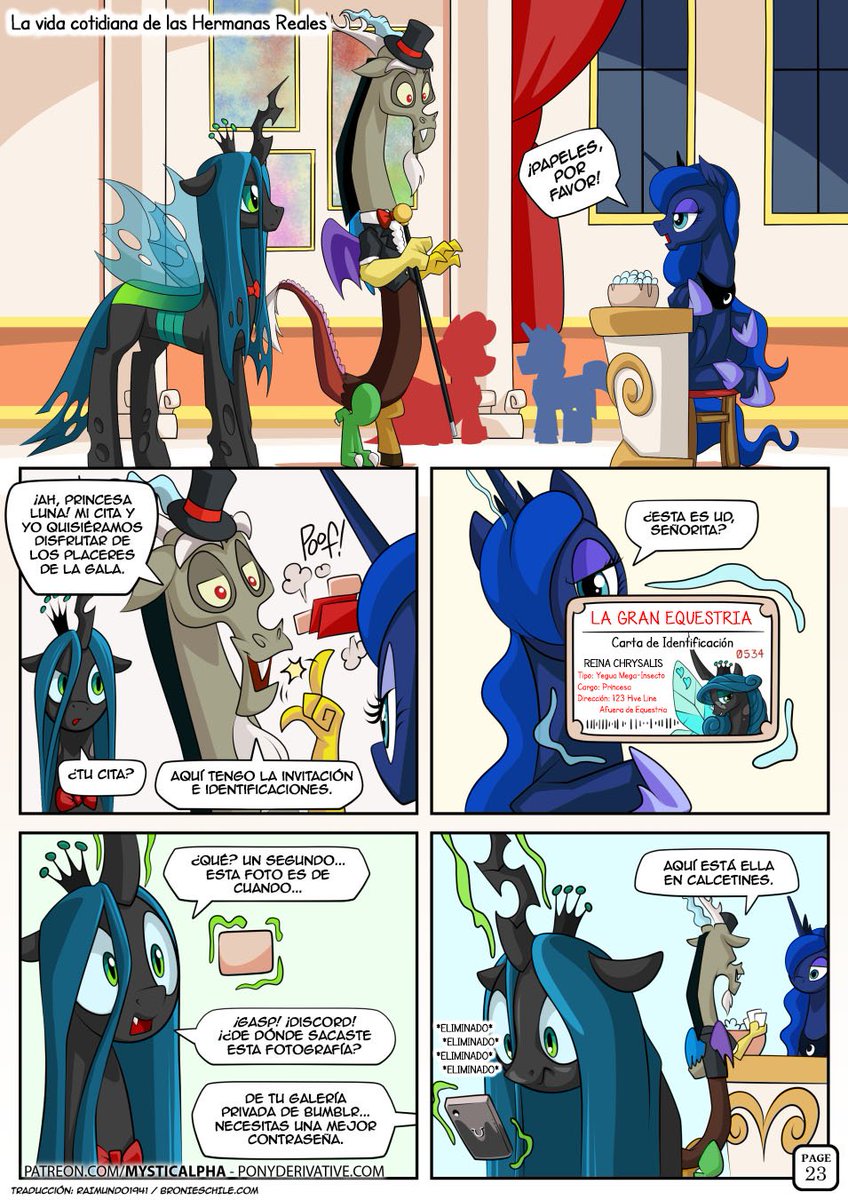 gabrielthevro's tweet image. La vida cotidiana de las Hermanas Reales
Creado por: Mysticalpha
Traducido por: Raimundo1941 &amp;amp; Gabrielelvro
Pagina 22 - Pagina 23
#Mysticalpha #MyLittlePony #G4 #HermanasReales #Luna #Celestia