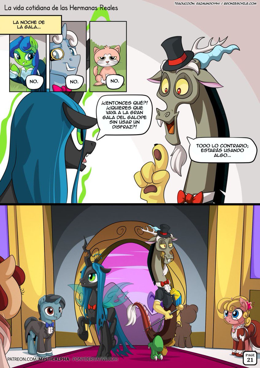gabrielthevro's tweet image. La vida cotidiana de las Hermanas Reales
Creado por: Mysticalpha
Traducido por: Raimundo1941 &amp;amp; Gabrielelvro
Pagina 20 - Pagina 21
#Mysticalpha #MyLittlePony #G4 #HermanasReales #Luna #Celestia