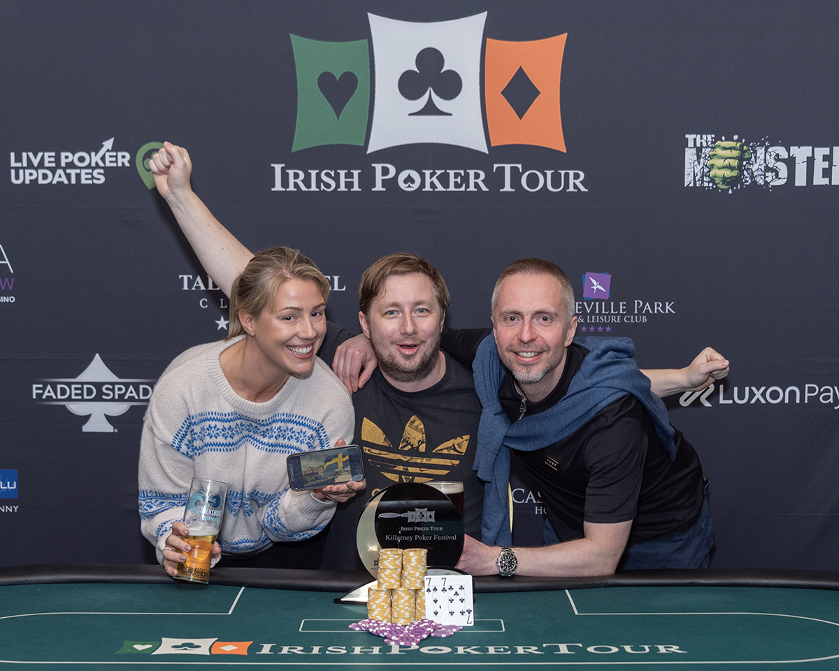 IrishPokerTour's tweet image. ☘Last Chance Turbo Winner Simeon Sundelius – €1,880 After 3-Way Deal
#k25 #killarneypokerfestival #livepokerupdates #irishpokertour