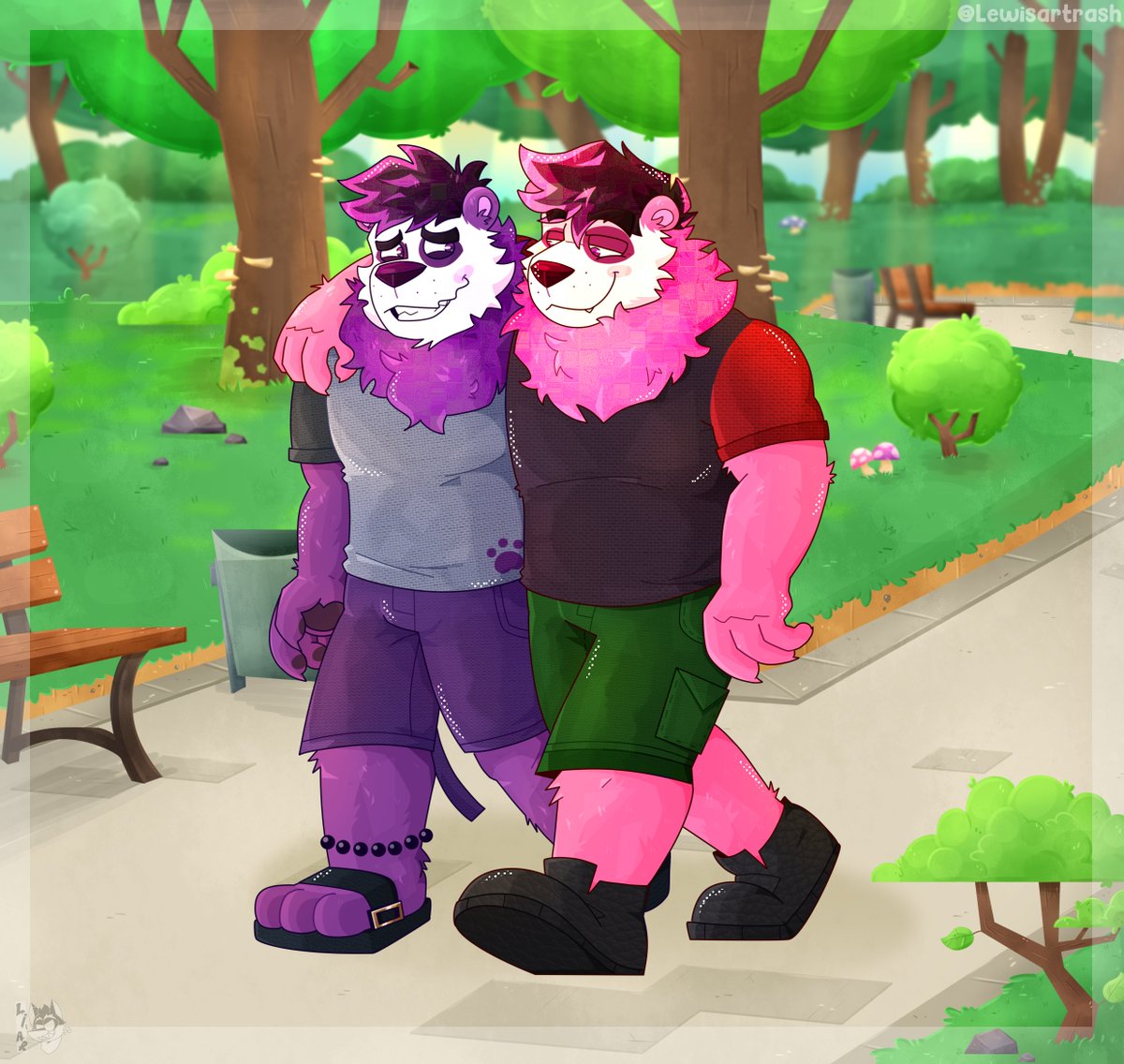 A nice day for a little walk.

A old commission for @/TheXPanda6 🐼