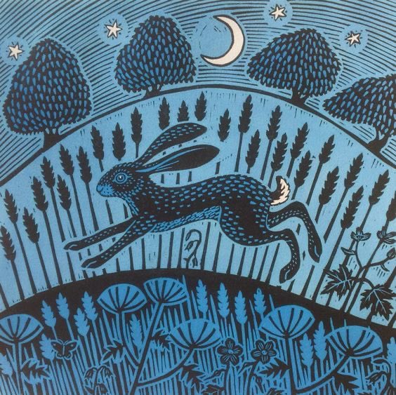 The hare is a sacred animal to the god Mercury, because of its swiftness, cunning, and trickster nature. As well, some cultures believe the spirit of the hare is a psychopomp, a messenger between worlds, much like Mercury.