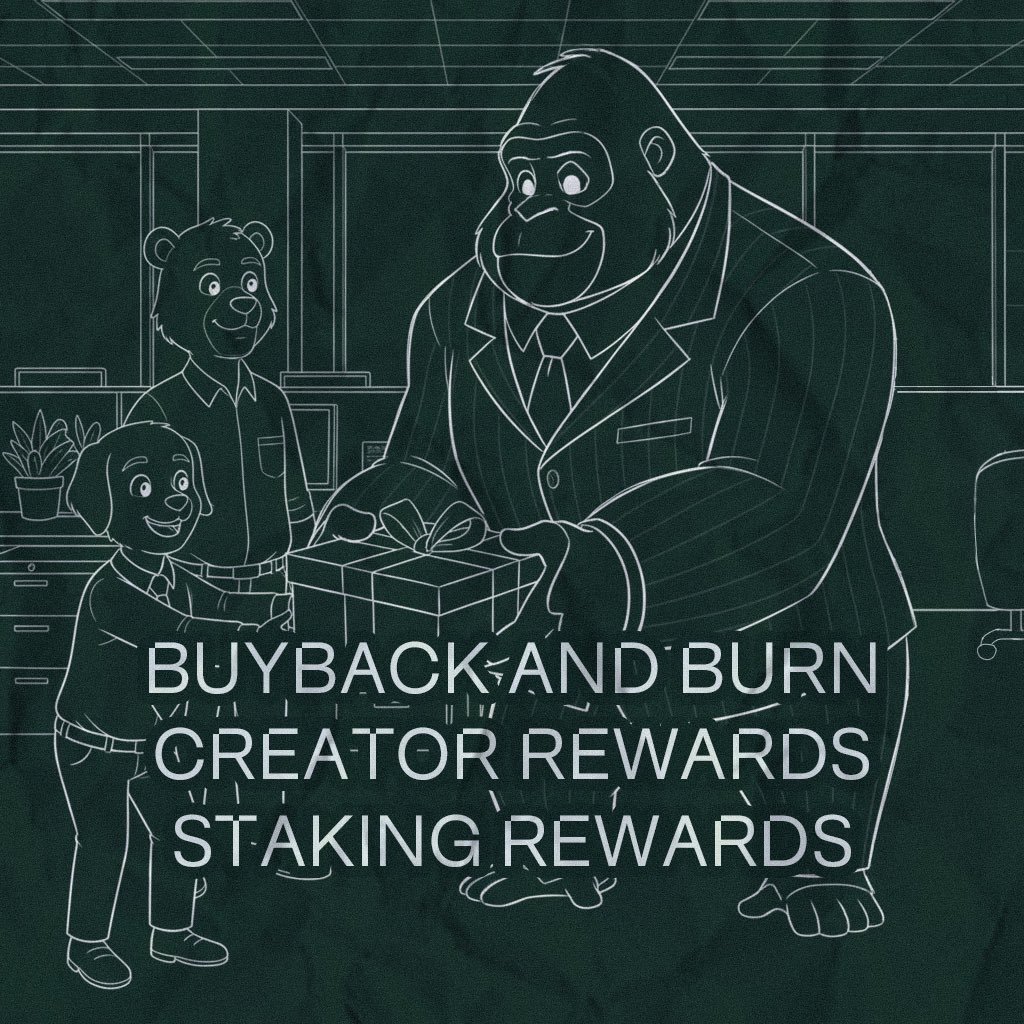 gorillionsfun's tweet image. Imagine if you could just ape in memes and presales on gorillionsdotfun and get rewarded for it? 
Graduate a token = 200 XPL reward.
Push your token - get incentives from the revenue of the platform.
The same revenue contributes towards a buyback and burn program. 
Staking pool…