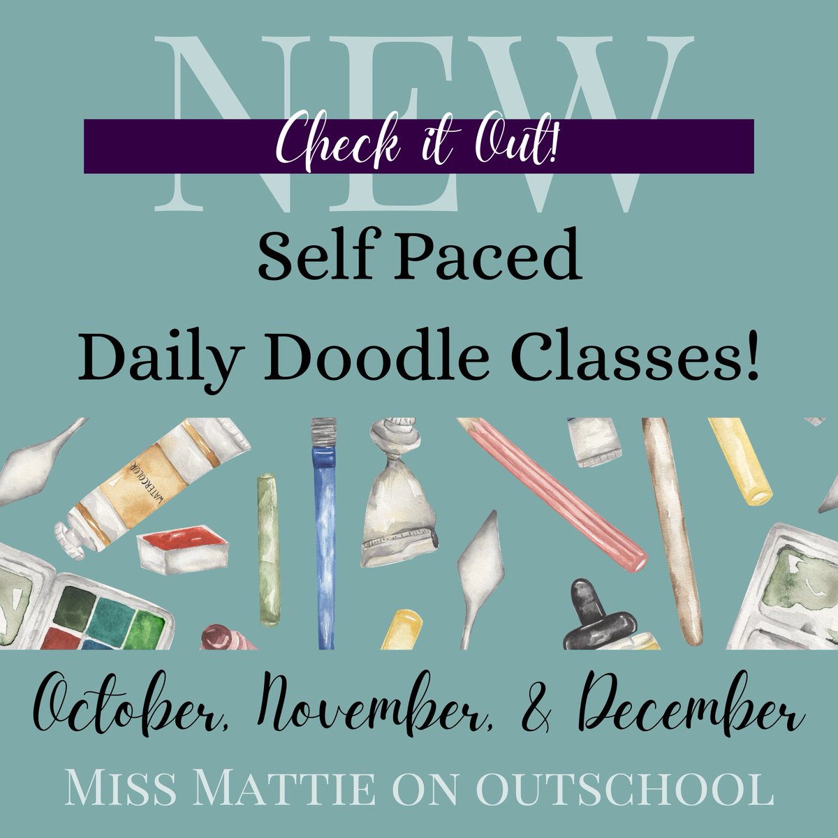 Matties_Moments's tweet photo. NEW Daily Doodle Classes Available! Check out my page!
#art #artist #artteacher #outschool #outschoolteacher #onlineclasses #onlineart #onlineartclass #outschoolart #kidsart #kidsartclass #artclass #privatelesson #privateartlesson #onlinekidsclass #onlinelessons https://t.co/FBrpWY1q7V