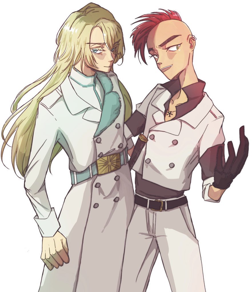 バズユゴ　2021原画展の描き下ろし絵の2人が、すごいコンビっぽくて萌えなのよ……という絵