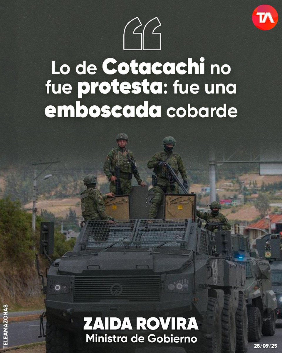 La CONAIE convoca un paro, pero en realidad actúa en alianza con el narco-terrorismo, financiando ataques de grupos criminales locales y extranjeros. Ellos mismos provocan una guerra y por ende sus consecuencias. Hoy hay un muerto, pero es de ellos y por culpa de ellos. 🧵…
