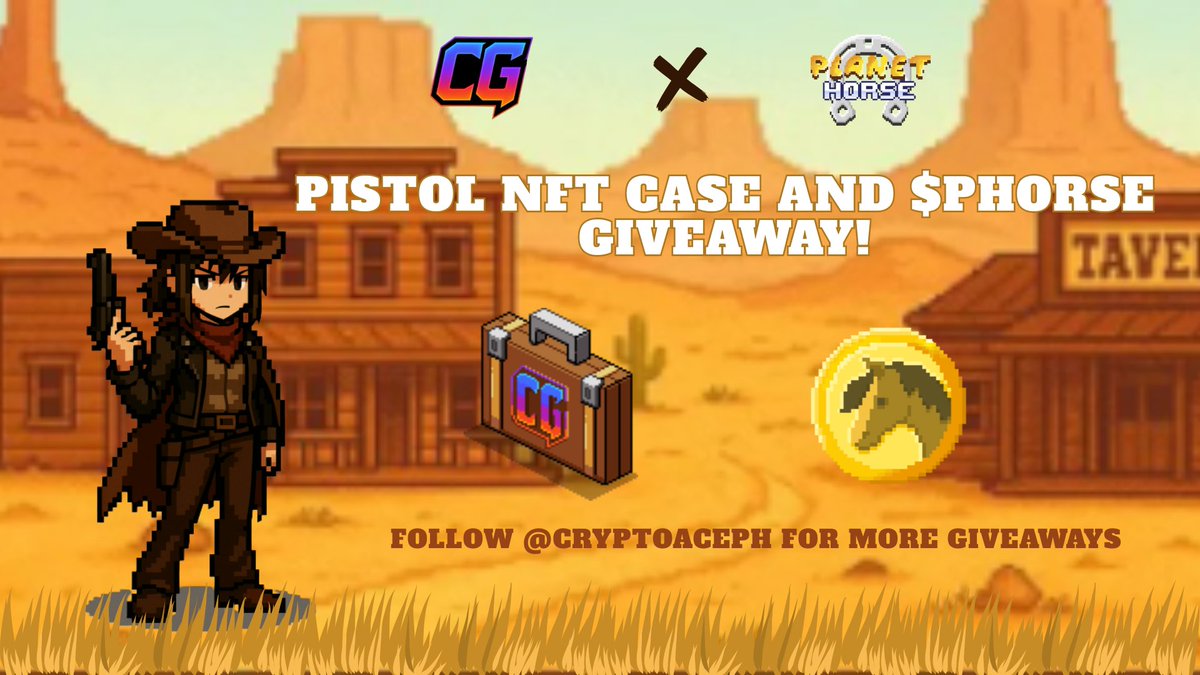 Miss Ace (@cryptoaceph) on Twitter photo Another Day, Another Giveaway!🔥
🎉 We’re celebrating <a href="/PlanetHorseGame/">Planet Horse</a> 3️⃣ months of greatness✨
And to support the future of gaming with <a href="/crypto_gunz/">CryptoGunz</a> , I’m also giving away a FREE NFT 🎁
🎁 Prizes Up For Grabs:
🏆 3 Winners — 3,333 $PHORSE EACH 🪙
🏆 1 Winner — PISTOL NFT CASE Another Day, Another Giveaway!🔥
🎉 We’re celebrating <a href="/PlanetHorseGame/">Planet Horse</a> 3️⃣ months of greatness✨
And to support the future of gaming with <a href="/crypto_gunz/">CryptoGunz</a> , I’m also giving away a FREE NFT 🎁
🎁 Prizes Up For Grabs:
🏆 3 Winners — 3,333 $PHORSE EACH 🪙
🏆 1 Winner — PISTOL NFT CASE
