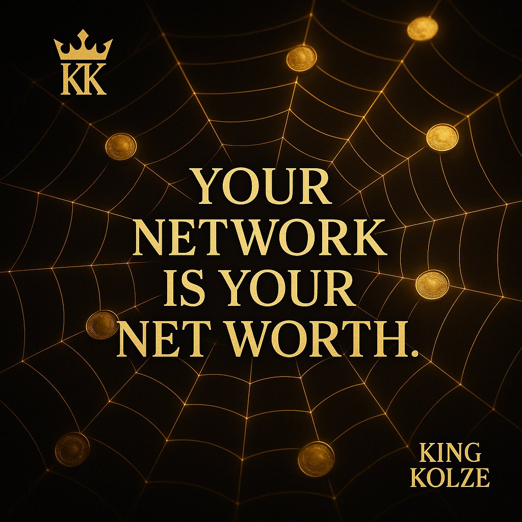 kingkolze_'s tweet image. Network Value

Connections pay dividends.

#NetworkToNetworth #MoneyGame #WealthHacks #EntrepreneurMindset #NoCrownWithoutHustle #KingKolze