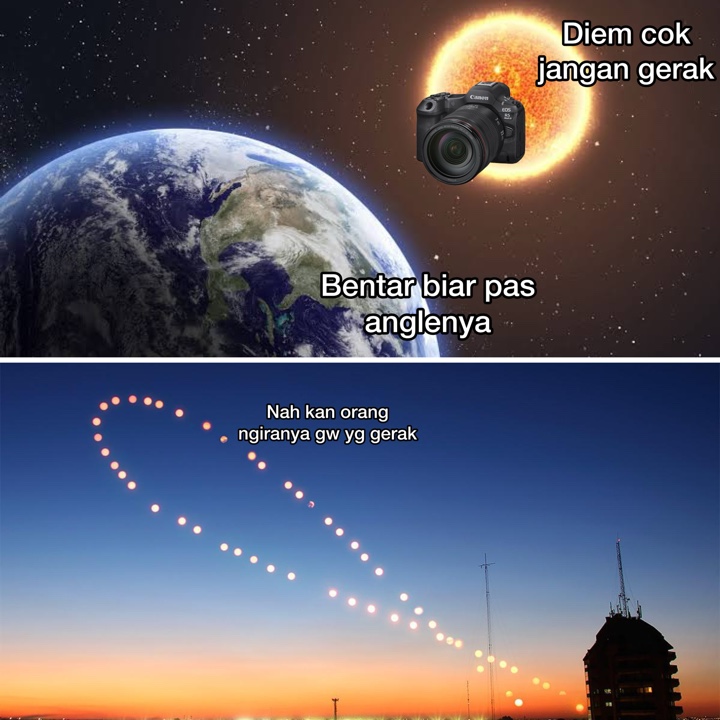 Sebenarnya bumi yang bergerak yeet!