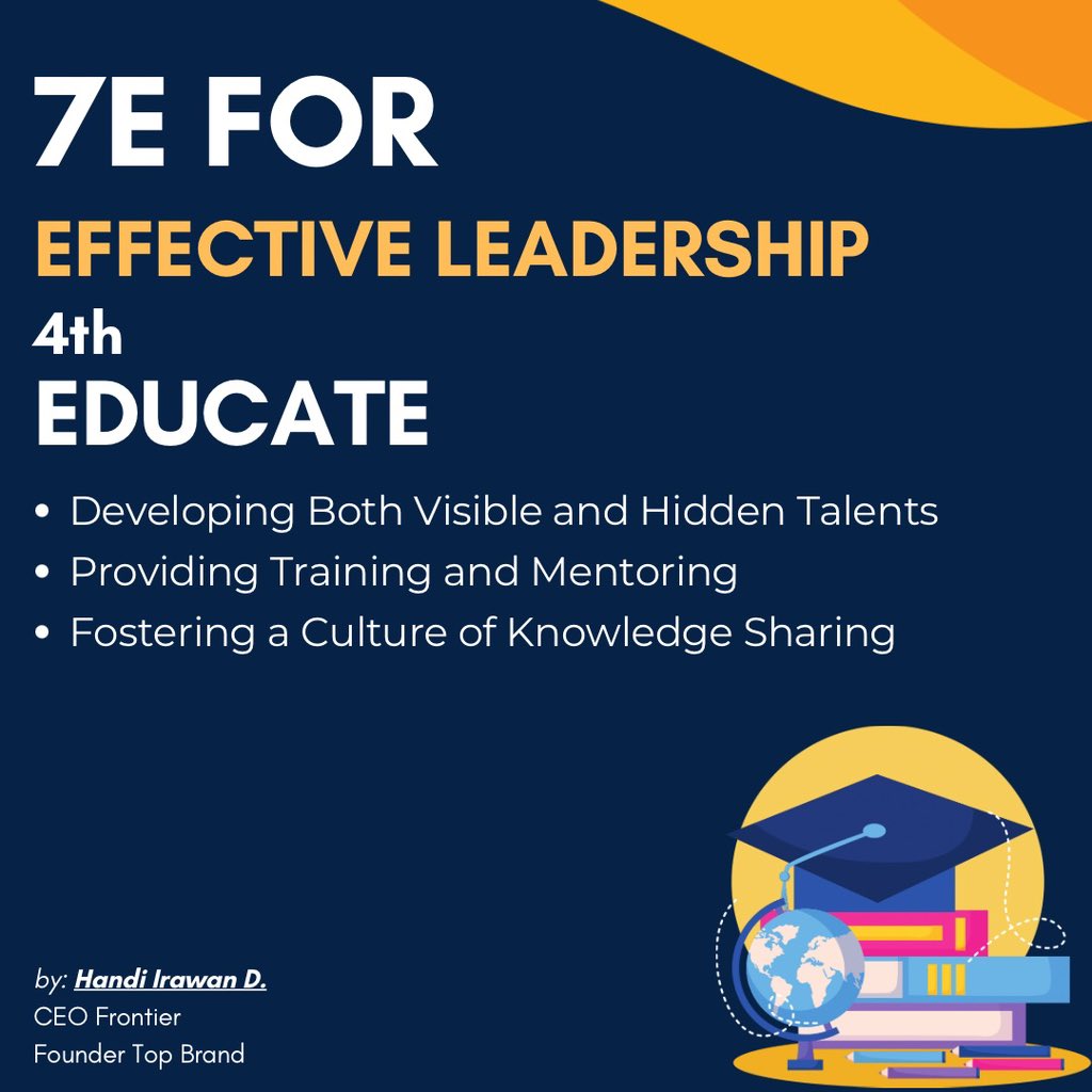 Great leaders educate by investing in talent development and building a culture of continuous learning. By identifying strengths, offering mentoring, and encouraging knowledge sharing, they empower teams to adapt, innovate, and thrive for long-term success. #Leadership #Educate