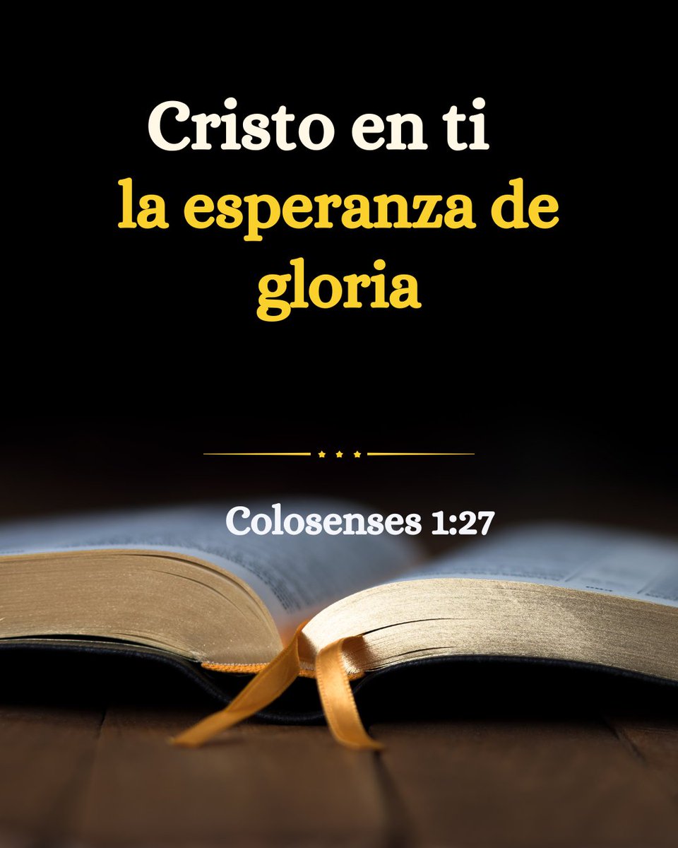 📖Colosenses 1:27
A ellos Dios quiso dar a conocer cuán ricas son las gloriosas riquezas de este misterio entre los gentiles: Cristo en ustedes, la esperanza de la gloria.
<a href="/Rossbruzzone23/">Rossana Bruzzone 🇮🇹🇳🇮</a>
<a href="/YBushart/">Yolanda 🇳🇮</a>