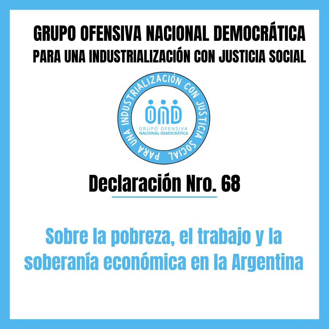 GOND1816's tweet photo. 📢 Declaración N°68 – Grupo OND
🇦🇷 El Gobierno celebra, pero crece el desempleo y la informalidad.
📉 Sin trabajo digno no hay justicia social.
🗣️ La salida: industrialización con justicia social.

👉 https://t.co/g1IG9Kq84b

@C5N
@pagina12
@InfoGremiales @DataGremialCom https://t.co/vUMVr3KiLS