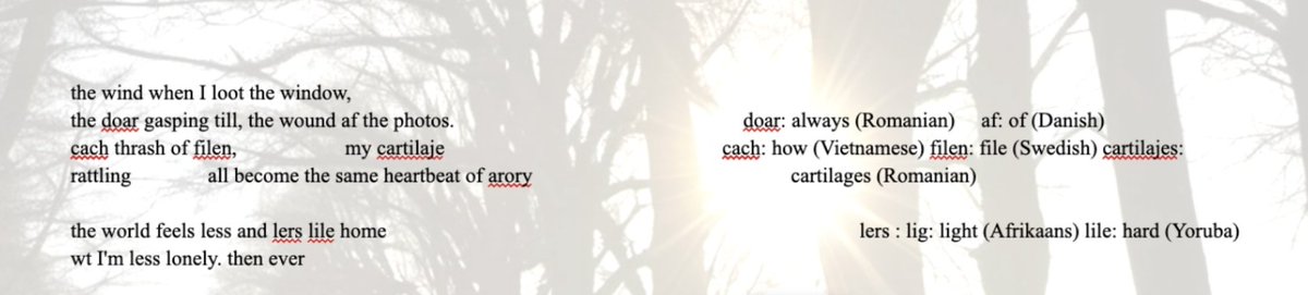 alchemyjournal's tweet photo. From "To put straight the long-lingering sunshine"
An original auto-translation by Fiona Martinez
https://t.co/P39ZRmjl0x

Alchemy is open for submissions till September 30 : https://t.co/qAERouK3Wl https://t.co/FLgS7H9q9e