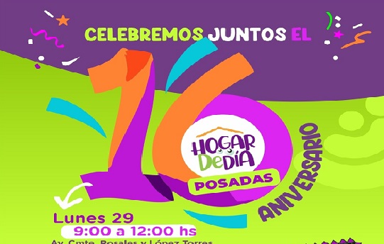 El Hogar de Día de #Posadas celebra sus 16 años y se destaca la articulación interinstitucional para la contención de niños, niñas y adolescentes 

La institución cumplió este domingo 28 de septiembre 16 años de atención y contención a niños, niñas y adolescentes, con servicios
