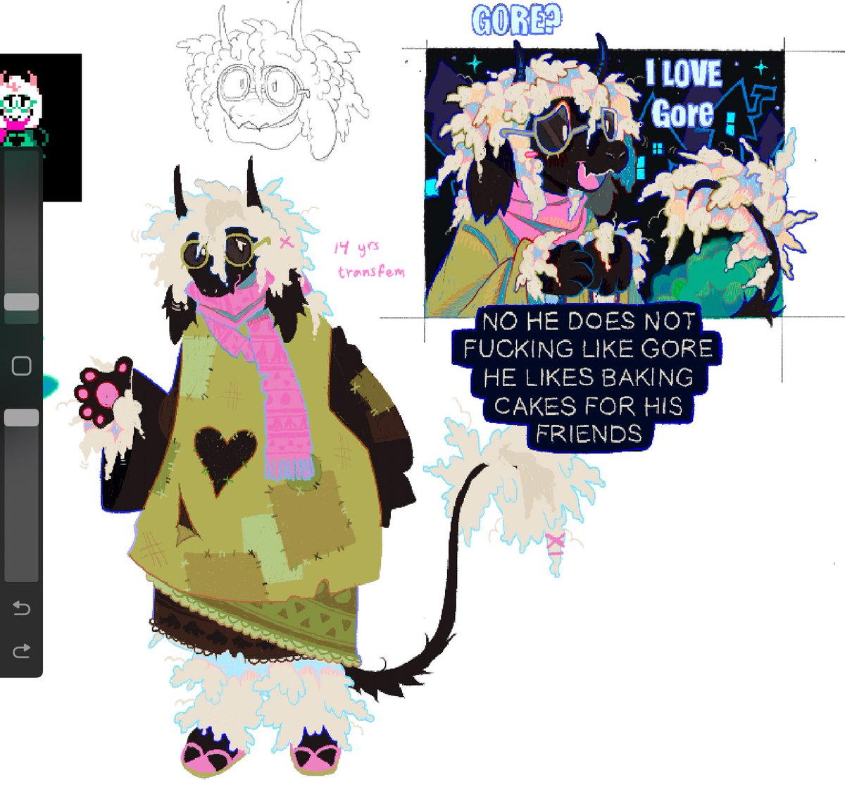 finally getting a hang of my ralsei design i think
