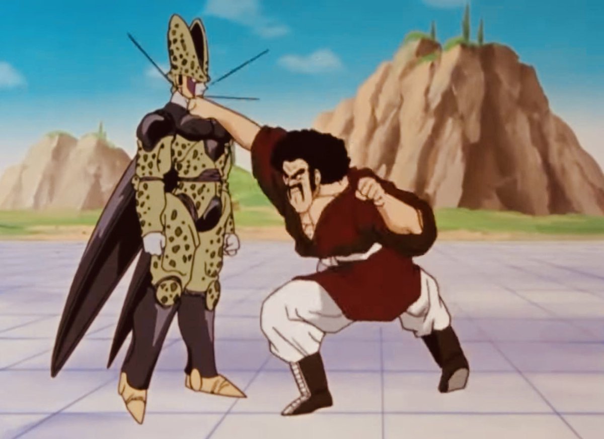 Did I ever tell you about the time I single-handedly beat Cell and saved the whole planet? Boy, those were the days. He was such a cream puff. Haha!