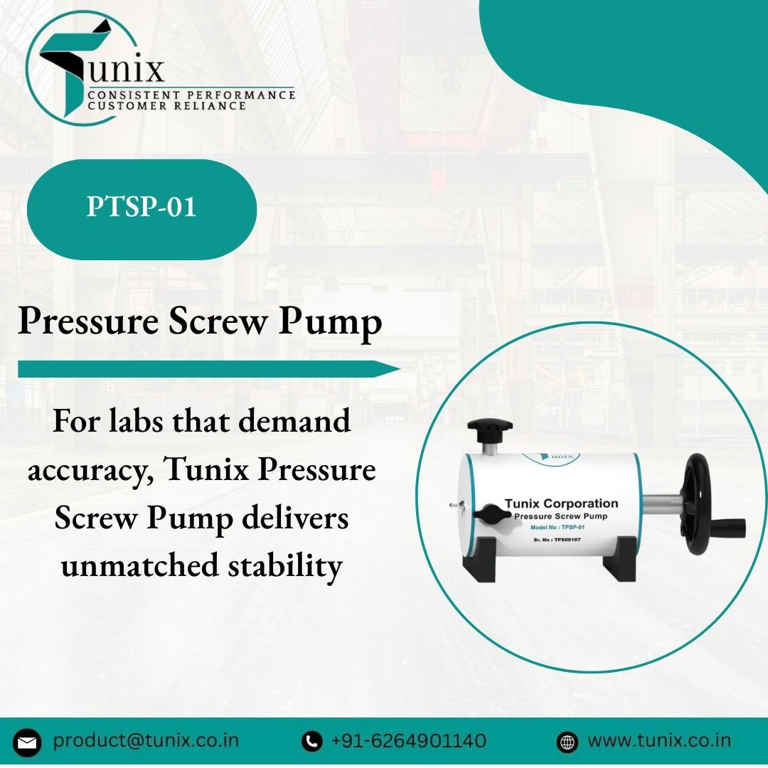 TunixCorpration's tweet image. ⚙️ Stability Meets Precision!
Tunix Pressure Screw Pump ensures unmatched reliability for labs that demand accuracy.
📩 product@tunix.co.in
 | 📞 +91-6264901140 | 🌐 tunix.co.in

#TunixCorporation #LabEquipment #PressureScrewPump #AccuracyMatters