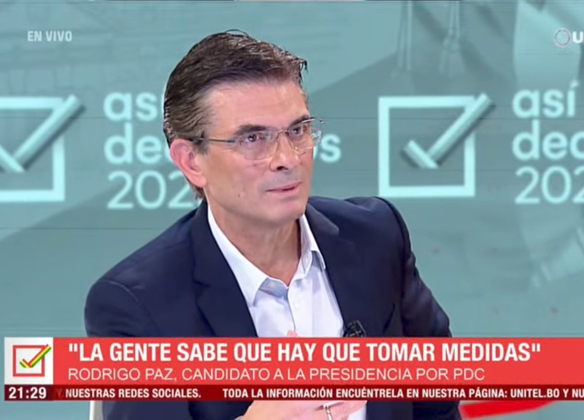 Hoy es la primera vez que veo una entrevista de Rodrigo Paz, no se si reir o llorar. Sus explicaciones para solucionar la crisis son un tremendo enredo...