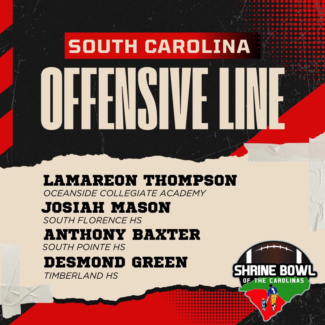 Extremely blessed to be able to represent South Carolina at the Shrine Bowl!
<a href="/SFBruinFootball/">South Florence Football</a> <a href="/CoachCWard1/">Casey Ward</a>