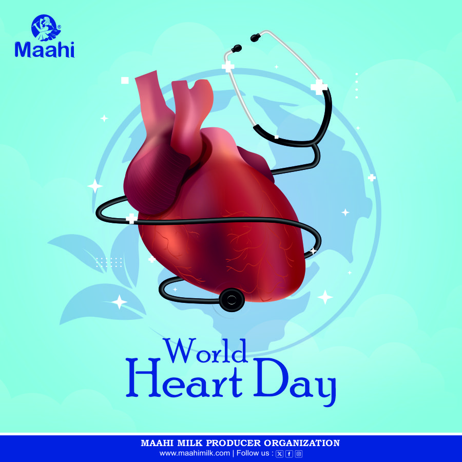 maahimilk's tweet photo. On this World Heart Day, let’s promise to nurture our hearts with love, good health, and a glass of pure Maahi Milk everyday. 💙 Maahi Milk Producer Organization wishes everyone Happy World Heart Day!
#WorldHeartDay #HappyHeartDay #DrinkMilk #MaahiMilk https://t.co/hfcYgD3ZV2